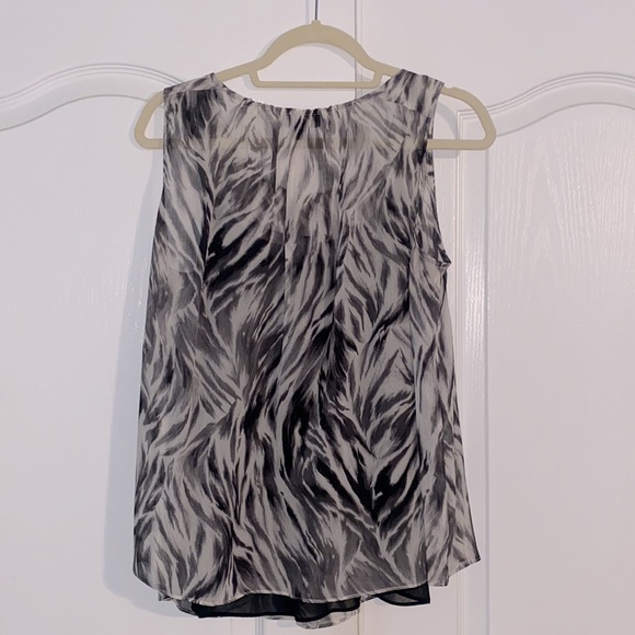 Talbots, 100% silk, semi-sheer shell, size 14WP, over a black camisole. - Picture 5 of 5